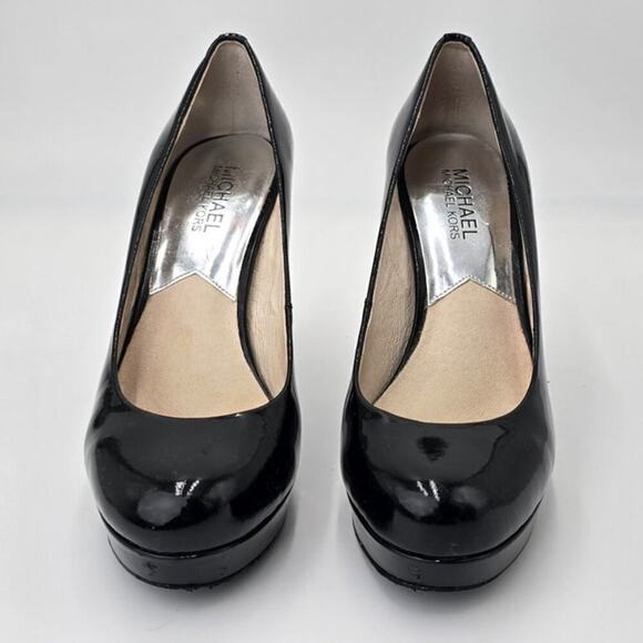 MICHAEL Michael Kors Ionna Pump Platform Heels Black Patent Leather 7M - Picture 2 of 10